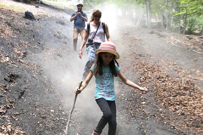 2002 Crater Excursion - Northern Etna - The return through ash, beech forest, and ski slopes