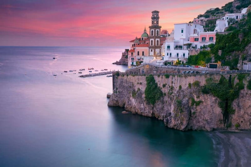 Amalfi: Sunset Boat Tour with Fruit and Drinks - Furore Fjord and the western basin