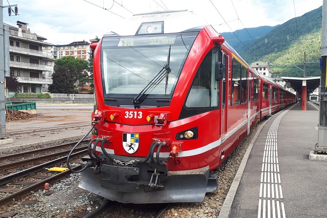 Bernina Red Train, Swiss Alps & St Moritz From Milan - Boarding the Bernina Red Train
