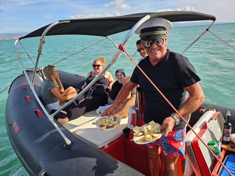 Cagliari:devil's saddle big cruise by boat drink & snack - Cala Fighera, Cala Mosca, and Sant’Elia