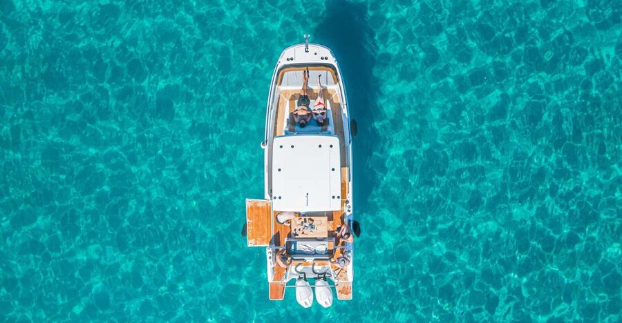Cagliari: Luxury Motorboat Tour with 3 Swim Stops & Wine - The Devil’s Saddle from the sea