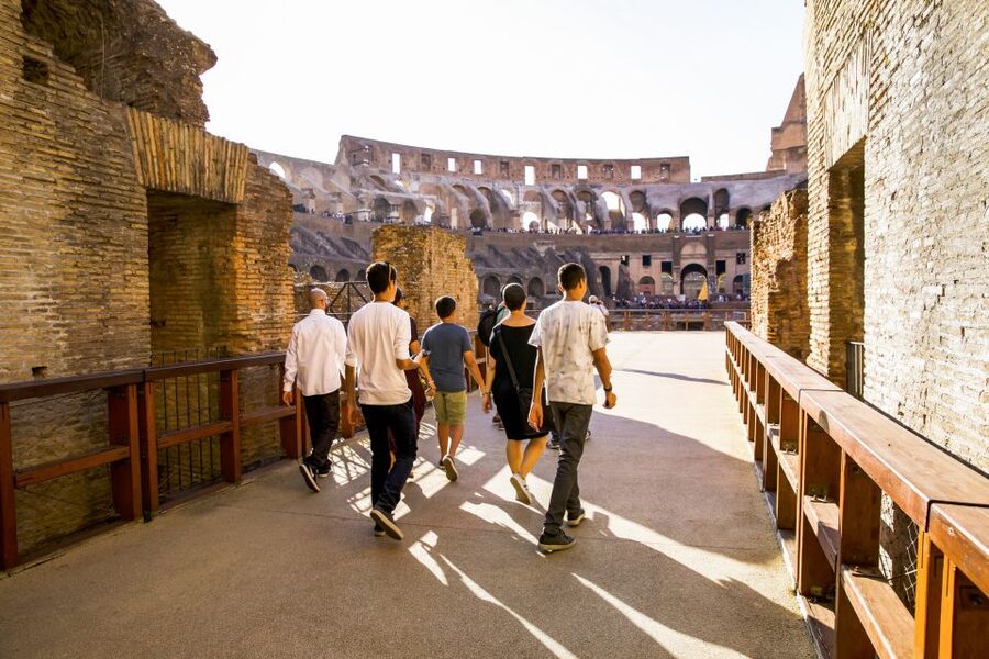 Colosseum: Underground and Ancient Rome Tour - Entering the Colosseum through the arena