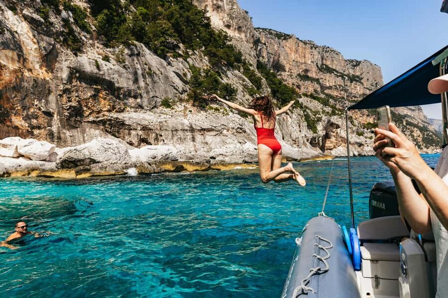 From Cala Gonone: Gulf of Orosei Dinghy Trip - Cala Luna, the first long beach stop