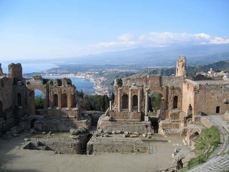 From Catania: Taormina, Savoca, & Castelmola Tour w/ Lunch - The ride from Catania in an eight-seat minivan