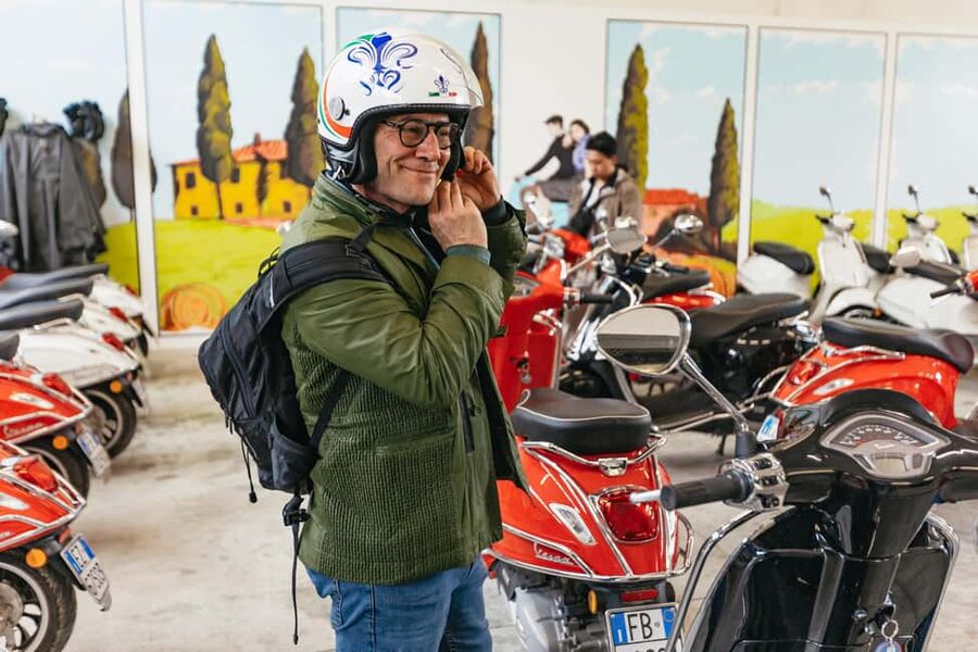 From Florence: Tuscan Countryside Vespa Tour with Tastings - The private terrace tasting in the Tuscan hills