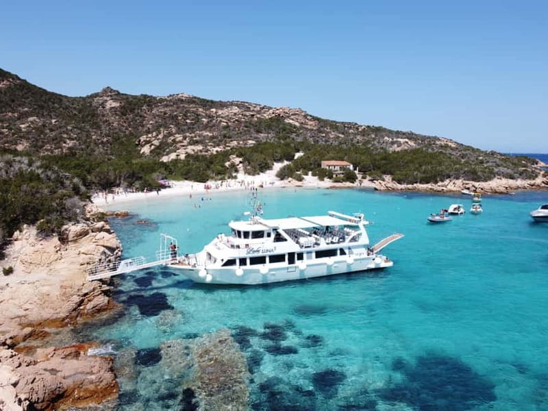From Palau: 4 stops boat tour to La Maddalena archipelago - Budelli: pink sand, rock formations, and a quick swim