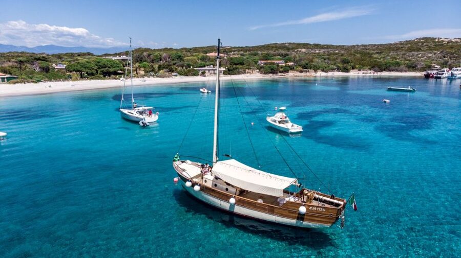 From Palau or La Maddalena: Archipelago Sailing Ship Tour - Santa Maria for a quick swim