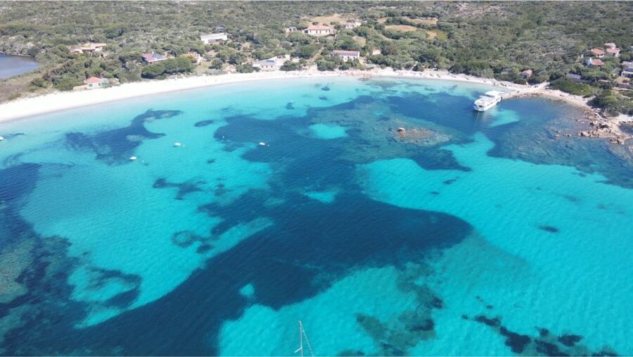 From Santa Teresa Gallura: La Maddalena Full-Day Boat Tour - The Pink Beach, seen from the water