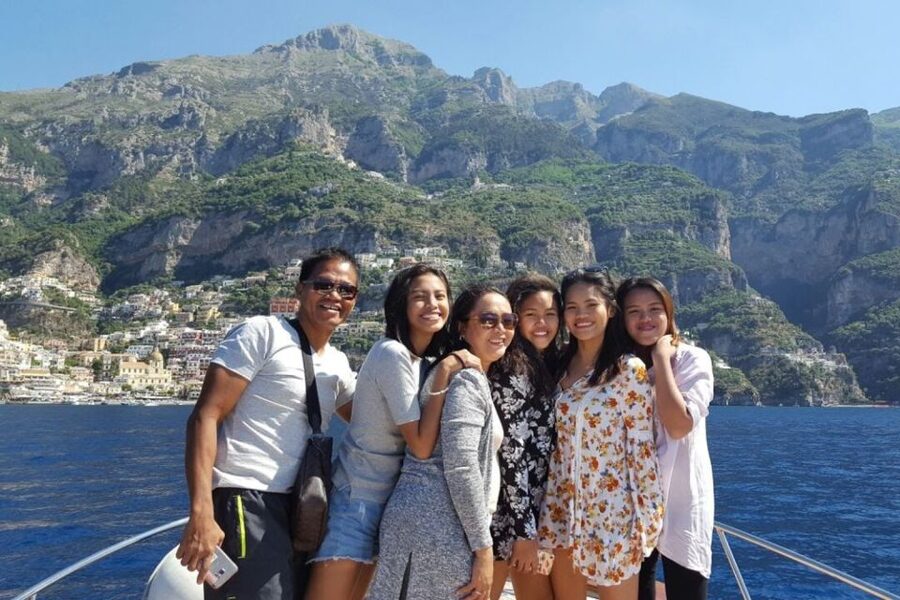 From Sorrento: Amalfi Coast Full-Day Trip by Boat - Drinks, snacks, and the social feel on board