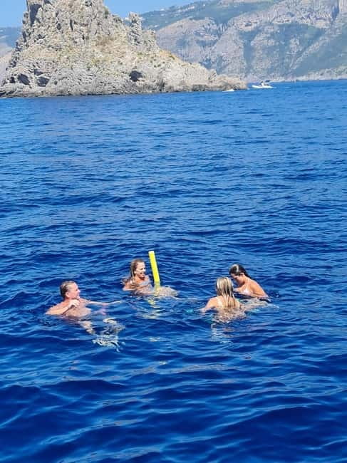 From Sorrento: Capri Boat Tour with Blue Grotto Visit - Swimming and snorkeling from the boat