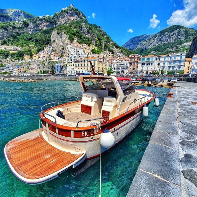 From Sorrento: Positano and Amalfi Boat Trip with Transfer - From Sorrento hotel pickup to the marina
