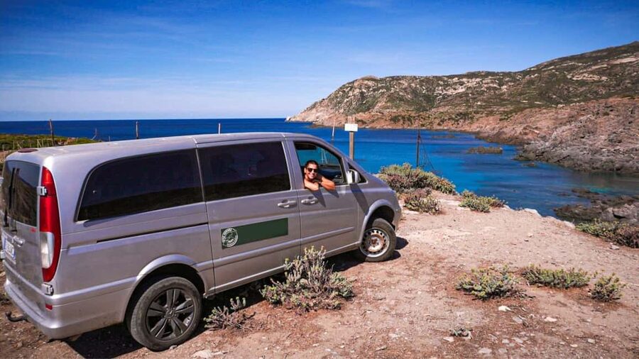 From Stintino: Asinara minivan tour - The final vehicle transfer and ferry back
