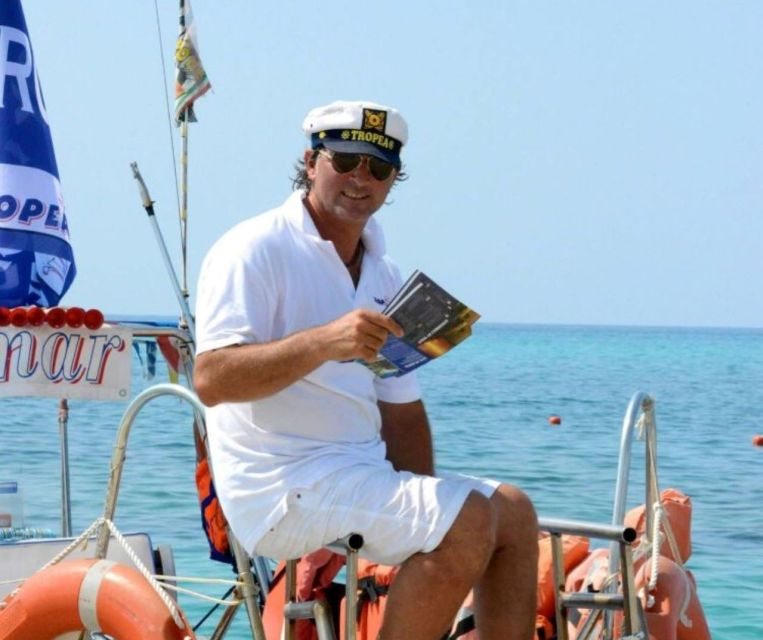 From Tropea: Capo Vaticano boat tour with snorkel & aperitif - The aperitif, music, and Captain Paolo’s style