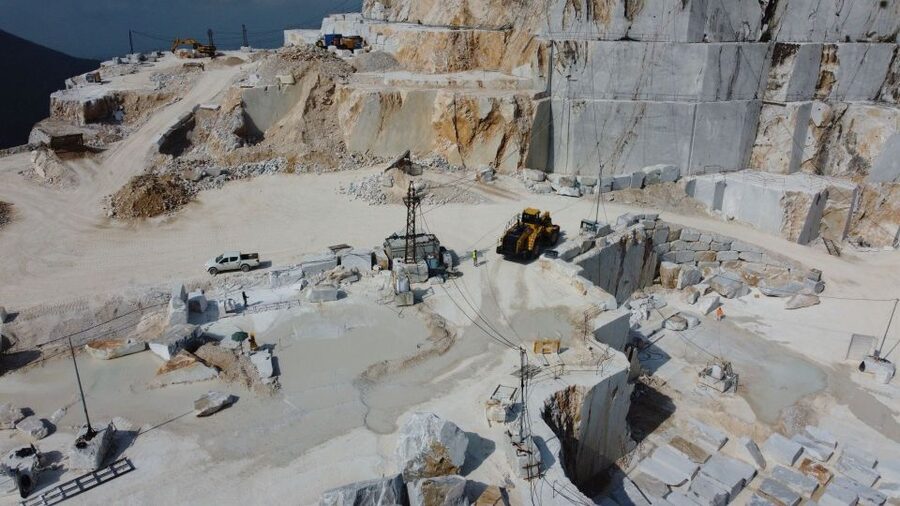 From Tuscany Carrara: Marble Quarries Tour by Jeep - Open-air quarry views from Miseglia Valley