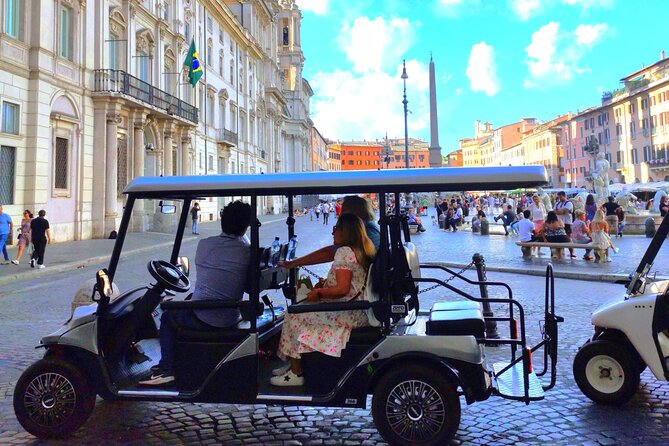 Golf Cart Tour Private Experience of Rome's City Center - Piazza di Spagna brings Bernini into view