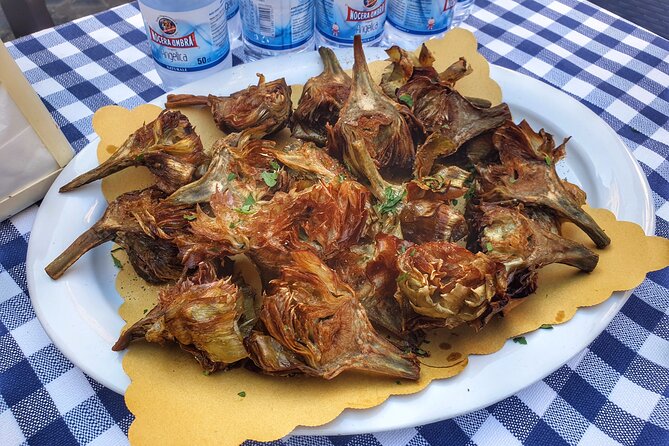 Jewish Ghetto & Piazza Navona: Food, Wine & Sightseeing Rome Tour - Antico Quartiere Ebraico: food in a historic district