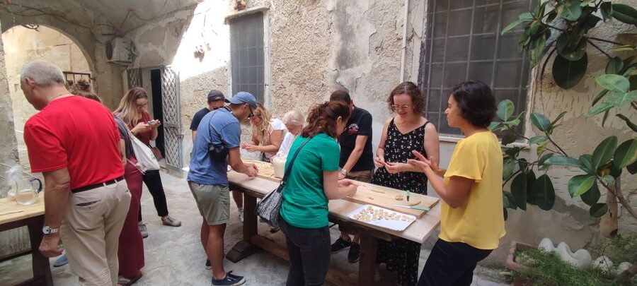 Lecce: Pasta Making Class in 1400s-Era Courtyard with Wine - Entering the Faggiano Museum in central Lecce