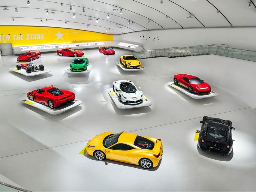 Maranello and Modena: Ferrari Museums Combo Tickets - The five engine sections in Modena