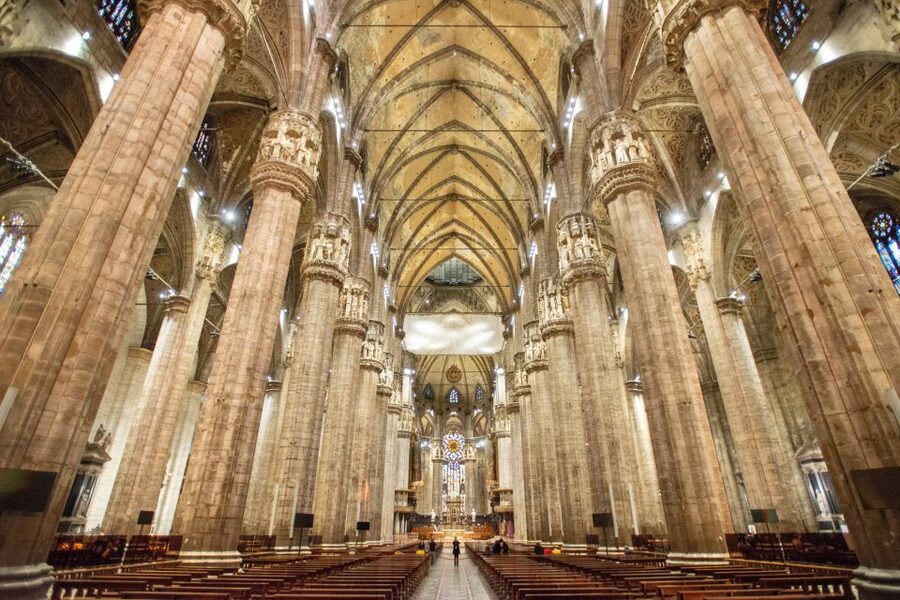 Milan: Fast-Track Milan Cathedral and Terraces Guided Tour - Inside Milan Cathedral: detail, scale, and atmosphere