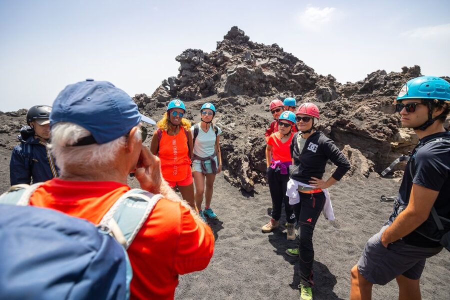 Mount Etna: Guided Volcano Summit Hiking Tour with Cable Car - The lava channel and upper crater area