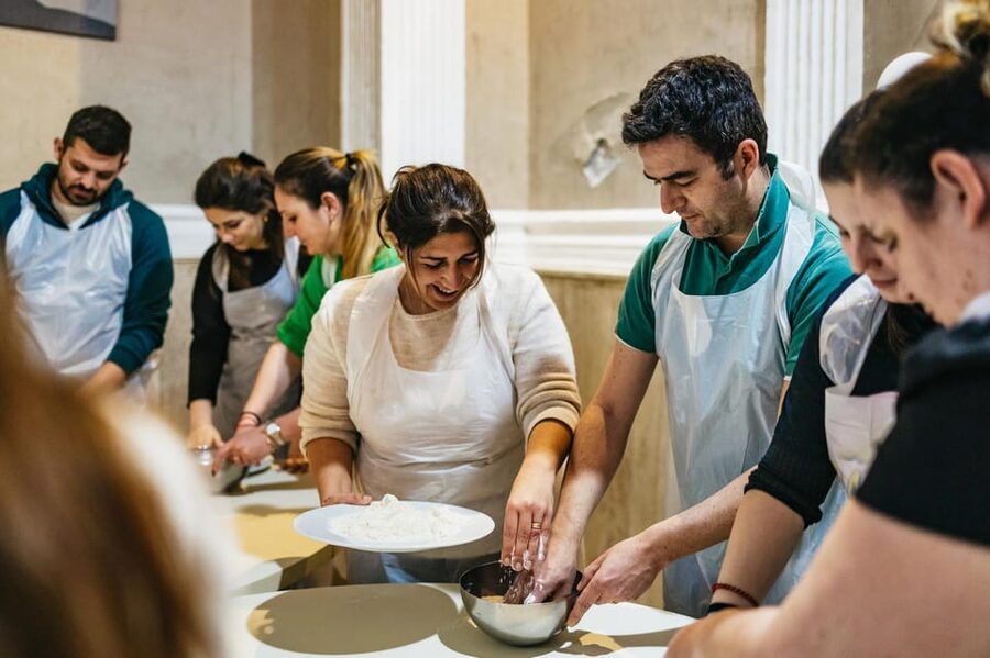 Naples: Pizza-Making Workshop with Drink and Appetizer - Starting with dough and the chef’s apron
