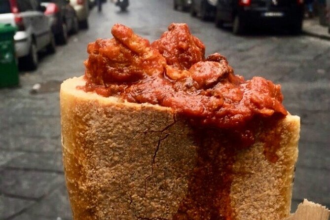 Naples' Ultimate Street Food Tour - Small Group by Do Eat Better - Frittatina di pasta near the Basilica dello Spirito Santo