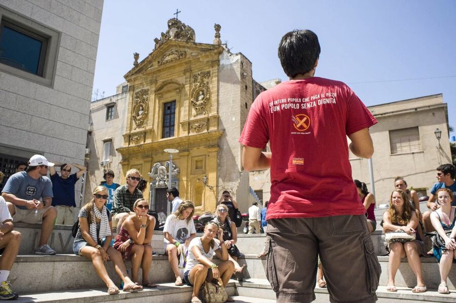 Palermo: NO Mafia Walking Tour - Teatro Massimo sets the scene