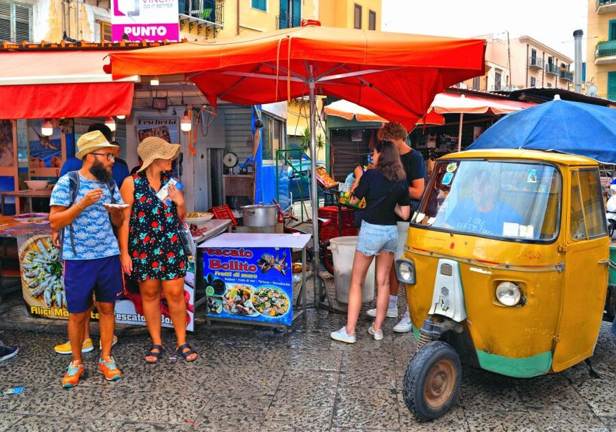 Palermo Sicilian Street Food Tour: Small Group with a Local - Arancine bring variety and serious weight