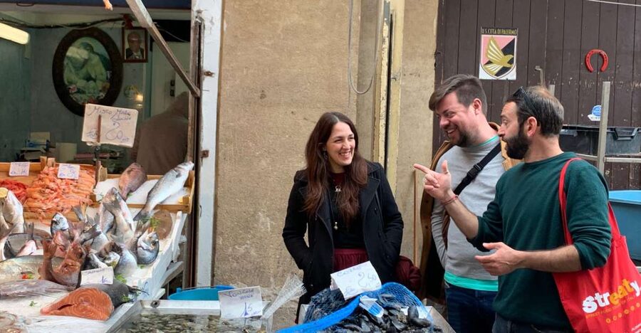 Palermo: Street Food and Local Market Tasting Tour - Meeting beneath Teatro Massimo’s bronze lions