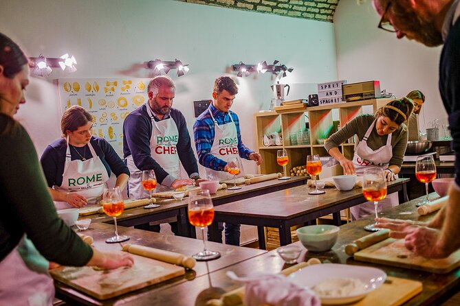 Pasta Cooking Class Near the Colosseum with 3 Spritz Cocktails - What the three-hour class feels like