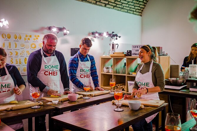 Pasta Cooking Class Near the Colosseum with 3 Spritz Cocktails - The value at $95.53 per person