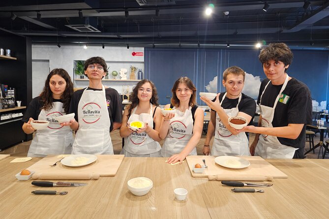 Pasta Fettuccine, Ravioli and Tiramisu MasterClass - Making tiramisu before dinner