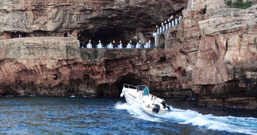 Polignano a Mare: Speedboat Cruise to Caves with Aperitif - The Cave of Pigeons and the swim stop
