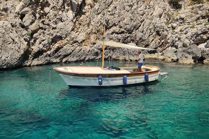 Private tour in a typical Capri boat - The Green Grotto and Punta Carena Lighthouse