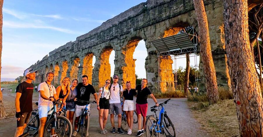 Rome: Appian Way & Catacomb Sunset E-bike Tour with Aperitif - Passing Porta San Sebastiano