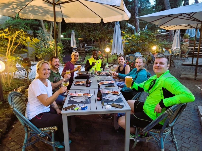 Rome: Appian Way & Catacomb Sunset E-bike Tour with Aperitif - Caffarella Park and the open-air break