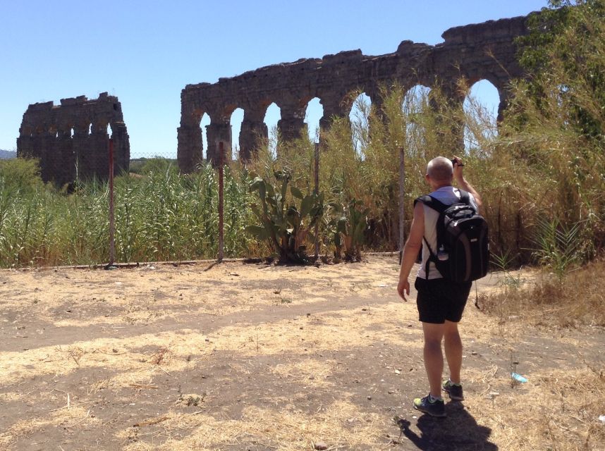 Rome: Appian Way E-Bike Tour Catacombs, Aqueducts & Picnic - Aqueducts Park and Claudio’s massive arches