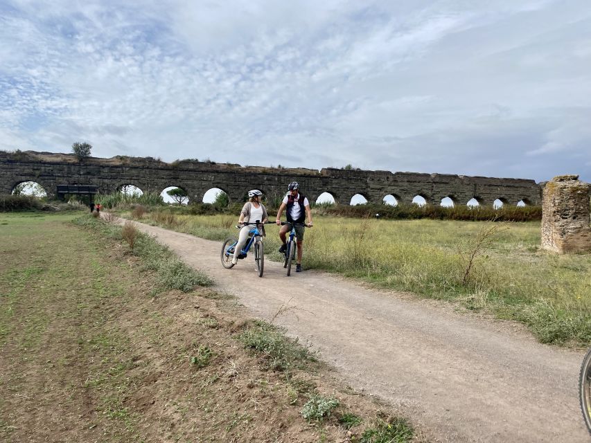 Rome:Appian Way E-bike Tour with Catacombs, Aqueducts & Food - The Aqueducts Park and Rome’s huge water channels