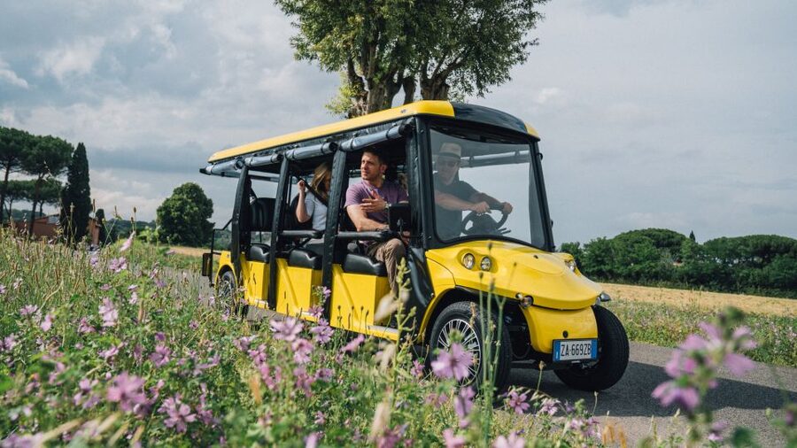 Rome: Appian Way Golf Cart Tour with Roman Catacombs Entry - How the golf cart setup affects the experience