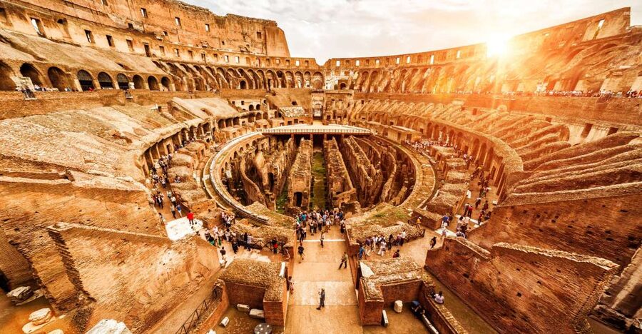 Rome: Arena of Colosseum, Roman Forum and Palatine Hill - The Ancient Rome 3D video before the ruins