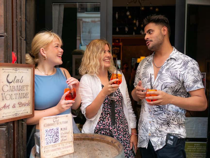 Rome: Bar Crawl with Local Guide & Drinks - Walking through Rione Monti for three hours