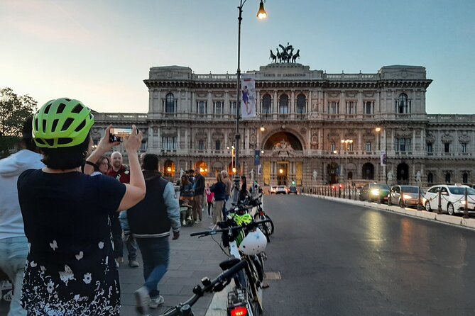Rome by Night E-Bike Tour with Pizza Option - Trevi Fountain and the Spanish Steps after dark
