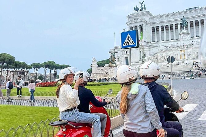 Rome by Vespa: Classic Rome Tour with Pick up - The Pyramid of Cestius and Testaccio’s food break