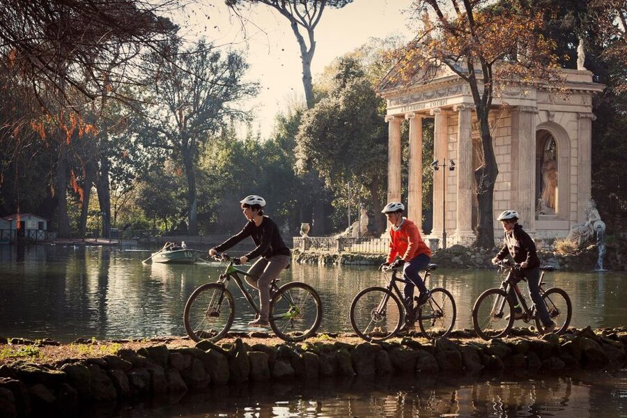 Rome: Cannondale E-Bike Tour of Top Landmarks & More - Villa Borghese and the view across Rome