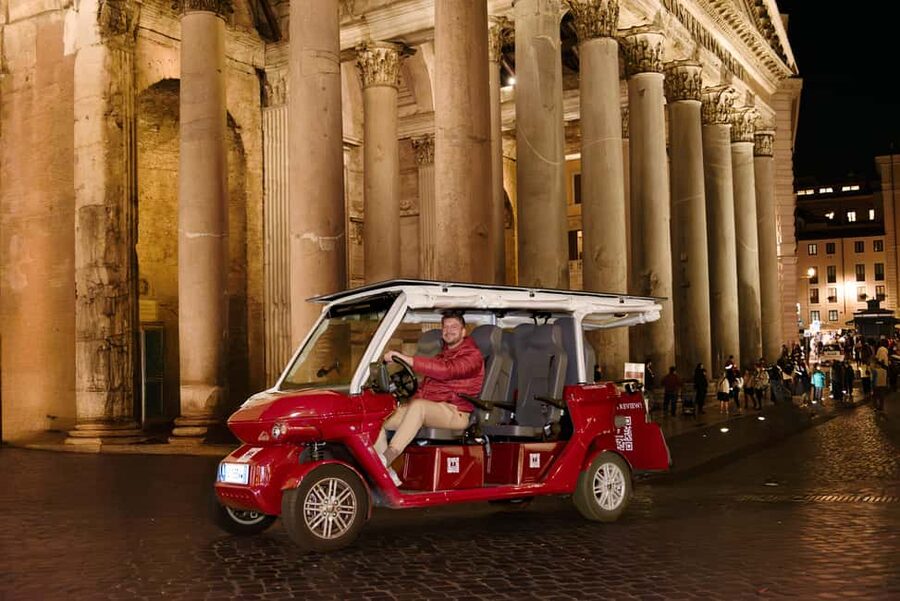 Rome: City Golf Cart at Night Tour - The Pincio promenade and Piazza del Popolo