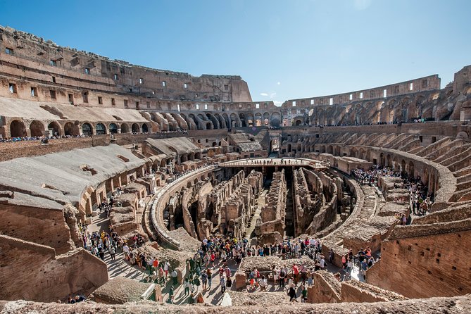 Rome: Colosseum Arena Floor, Roman Forum and Palatine Hill Tour - Meeting point, timing, and what to carry