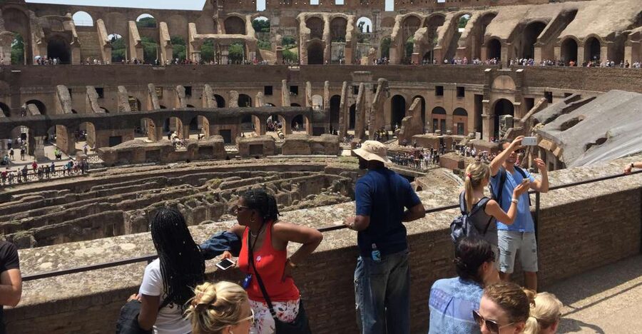 Rome: Colosseum Express Guided Tour with Arena Access Option - Passing security before the main visit