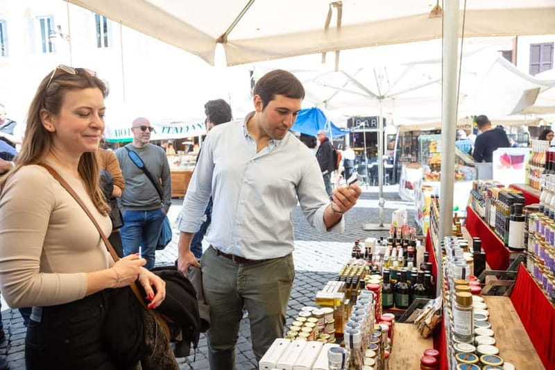 Rome: Eat Like a Roman Ghetto & Campo de' Fiori Food Tour - Porchetta, bakeries, and small local stops