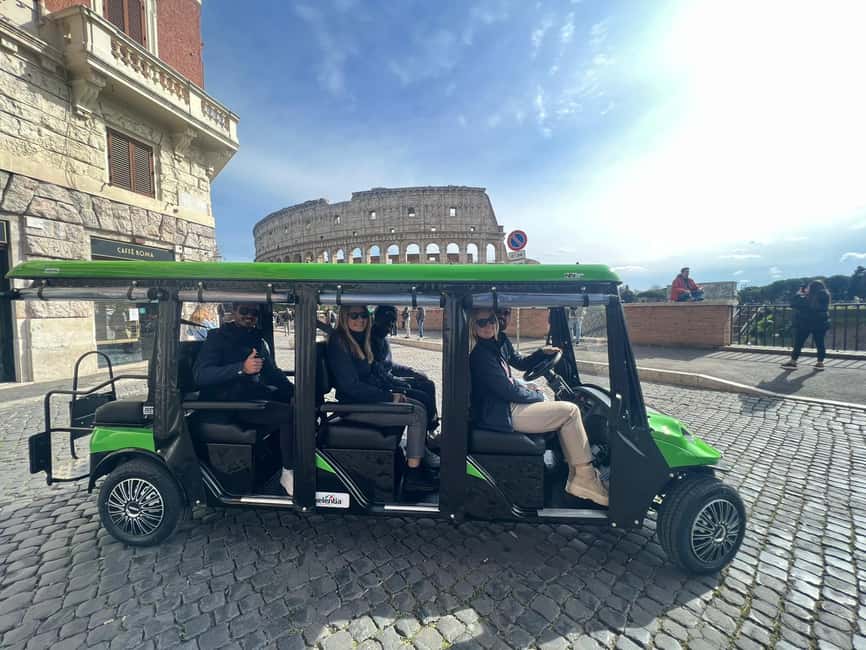 Rome: Golf Cart Tour with Artisanal Gelato Tasting - The Mouth of Truth and the Theatre of Marcellus