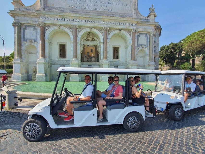 Rome: Highlights Golf Cart Tour with Pizza Snack & Gelato - The Pyramid, Tiber Island, and Trastevere